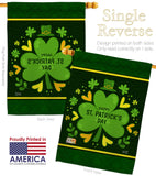 St Pat's Clover - St Patrick Spring Vertical Impressions Decorative Flags HG137404 Made In USA