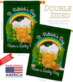 St. Pat Lucky Day - St Patrick Spring Vertical Impressions Decorative Flags HG190043 Made In USA