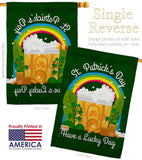 St. Pat Lucky Day - St Patrick Spring Vertical Impressions Decorative Flags HG190043 Made In USA