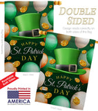 Lucky Hat - St Patrick Spring Vertical Impressions Decorative Flags HG190052 Made In USA