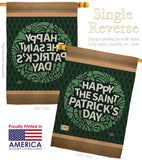 Happy St. Patrick's Day - St Patrick Spring Vertical Impressions Decorative Flags HG191084 Made In USA