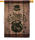 St. Patrick's Day Pot of Gold - St Patrick Spring Vertical Impressions Decorative Flags HG191091 Made In USA