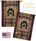 Lucky St. Patrick's Day - St Patrick Spring Vertical Impressions Decorative Flags HG191092 Made In USA