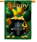 Lucky Gold Pot - St Patrick Spring Vertical Impressions Decorative Flags HG192158 Made In USA