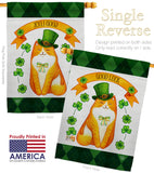 Patty Kitty - St Patrick Spring Vertical Impressions Decorative Flags HG192303 Made In USA