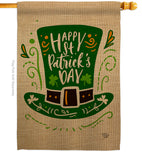 St Pat Hat - St Patrick Spring Vertical Impressions Decorative Flags HG192304 Made In USA