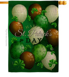 St. Pat's Balloons - St Patrick Spring Vertical Impressions Decorative Flags HG192416 Made In USA