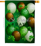 St. Pat's Balloons - St Patrick Spring Vertical Impressions Decorative Flags HG192416 Made In USA