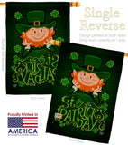 Lucky Leprechaun - St Patrick Spring Vertical Impressions Decorative Flags HG192417 Made In USA