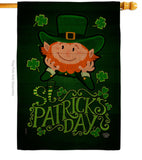 Lucky Leprechaun - St Patrick Spring Vertical Impressions Decorative Flags HG192417 Made In USA