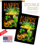 Happy Saint Patrick Day - St Patrick Spring Vertical Impressions Decorative Flags HG192433 Made In USA