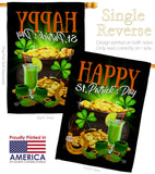 Happy Saint Patrick Day - St Patrick Spring Vertical Impressions Decorative Flags HG192433 Made In USA