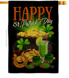 Happy Saint Patrick Day - St Patrick Spring Vertical Impressions Decorative Flags HG192433 Made In USA