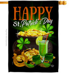 Happy Saint Patrick Day - St Patrick Spring Vertical Impressions Decorative Flags HG192433 Made In USA