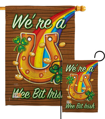 We're a Wee Bit Irish - St Patrick Spring Vertical Impressions Decorative Flags HG102002 Made In USA