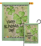 St. Patrick's Day Clover - St Patrick Spring Vertical Impressions Decorative Flags HG102032 Made In USA