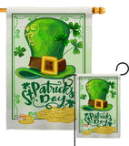 Lucky Hat St Pat Day - St Patrick Spring Vertical Impressions Decorative Flags HG102033 Made In USA