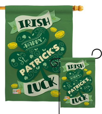 Irish Luck - St Patrick Spring Vertical Impressions Decorative Flags HG102035 Made In USA