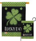 Lucky Day Clover - St Patrick Spring Vertical Impressions Decorative Flags HG102055 Made In USA