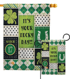 St Patricks Lucky Day - St Patrick Spring Vertical Impressions Decorative Flags HG102056 Made In USA