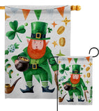 Leprechaun Gold - St Patrick Spring Vertical Impressions Decorative Flags HG120094 Made In USA