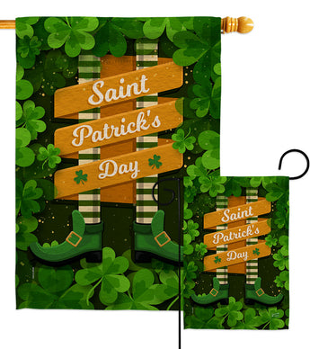 Leprechaun Legs - St Patrick Spring Vertical Impressions Decorative Flags HG137407 Made In USA