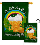 St. Pat Lucky Day - St Patrick Spring Vertical Impressions Decorative Flags HG190043 Made In USA