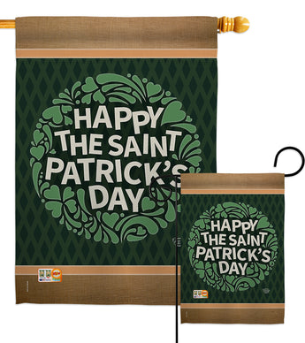 Happy St. Patrick's Day - St Patrick Spring Vertical Impressions Decorative Flags HG191084 Made In USA