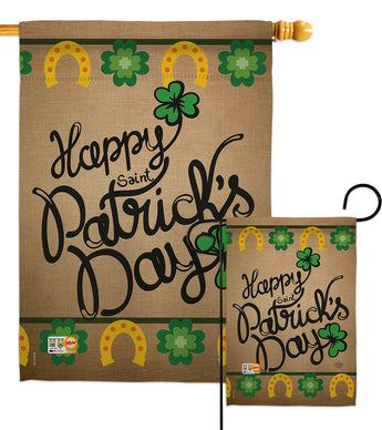 Happy Saint Patrick's Day - St Patrick Spring Vertical Impressions Decorative Flags HG191090 Made In USA