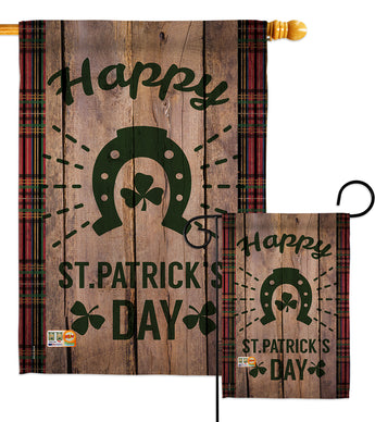 Lucky St. Patrick's Day - St Patrick Spring Vertical Impressions Decorative Flags HG191092 Made In USA