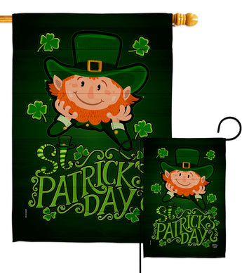 Lucky Leprechaun - St Patrick Spring Vertical Impressions Decorative Flags HG192417 Made In USA