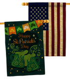 St. Pat Cheers - St Patrick Spring Vertical Impressions Decorative Flags HG120039 Made In USA