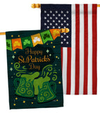 St. Pat Cheers - St Patrick Spring Vertical Impressions Decorative Flags HG120039 Made In USA