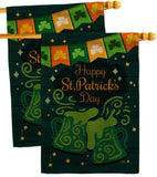 St. Pat Cheers - St Patrick Spring Vertical Impressions Decorative Flags HG120039 Made In USA