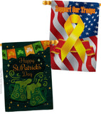 St. Pat Cheers - St Patrick Spring Vertical Impressions Decorative Flags HG120039 Made In USA