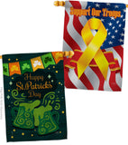 St. Pat Cheers - St Patrick Spring Vertical Impressions Decorative Flags HG120039 Made In USA