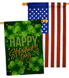 St. Patty Cover - St Patrick Spring Vertical Impressions Decorative Flags HG120043 Made In USA
