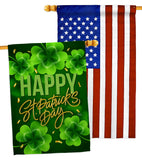 St. Patty Cover - St Patrick Spring Vertical Impressions Decorative Flags HG120043 Made In USA