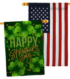 St. Patty Cover - St Patrick Spring Vertical Impressions Decorative Flags HG120043 Made In USA