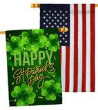 St. Patty Cover - St Patrick Spring Vertical Impressions Decorative Flags HG120043 Made In USA