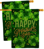 St. Patty Cover - St Patrick Spring Vertical Impressions Decorative Flags HG120043 Made In USA