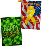 St. Patty Cover - St Patrick Spring Vertical Impressions Decorative Flags HG120043 Made In USA