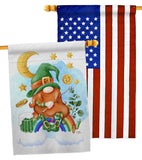 Lucky Gnome - St Patrick Spring Vertical Impressions Decorative Flags HG120049 Made In USA