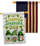 St Patty Trop Gnome - St Patrick Spring Vertical Impressions Decorative Flags HG120051 Made In USA