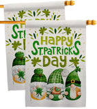 St Patty Trop Gnome - St Patrick Spring Vertical Impressions Decorative Flags HG120051 Made In USA