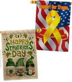 St Patty Trop Gnome - St Patrick Spring Vertical Impressions Decorative Flags HG120051 Made In USA