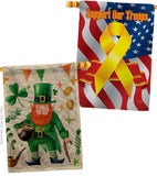 Leprechaun Gold - St Patrick Spring Vertical Impressions Decorative Flags HG120094 Made In USA