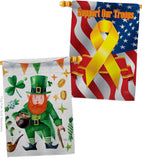 Leprechaun Gold - St Patrick Spring Vertical Impressions Decorative Flags HG120094 Made In USA