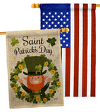 St Patrick's Wreath - St Patrick Spring Vertical Impressions Decorative Flags HG130316 Made In USA