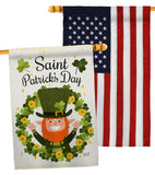 St Patrick's Wreath - St Patrick Spring Vertical Impressions Decorative Flags HG130316 Made In USA